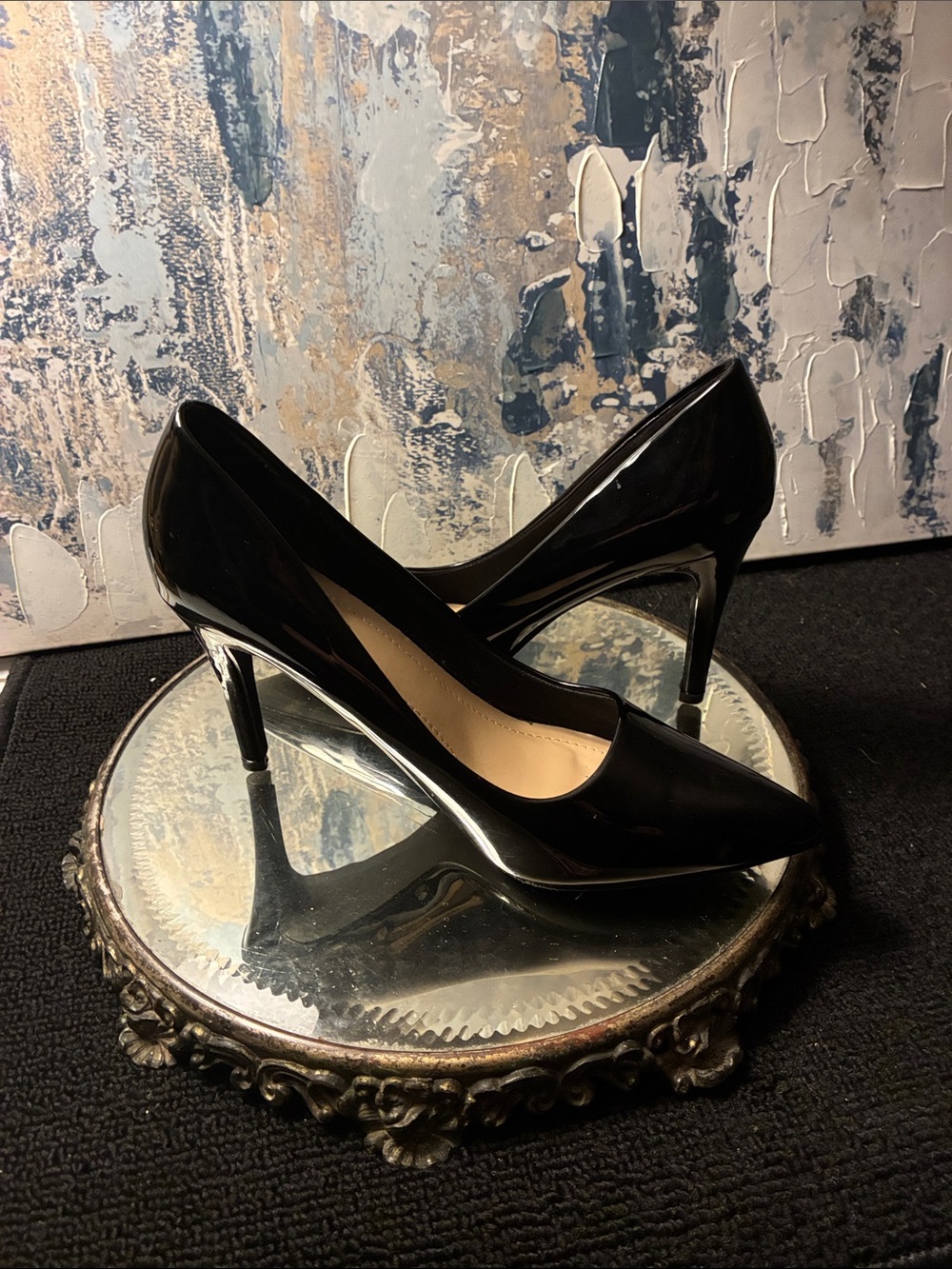 Like NEW ! Classic Black Patent Stiletto Pumps - “ Monroe” Women  Size 10